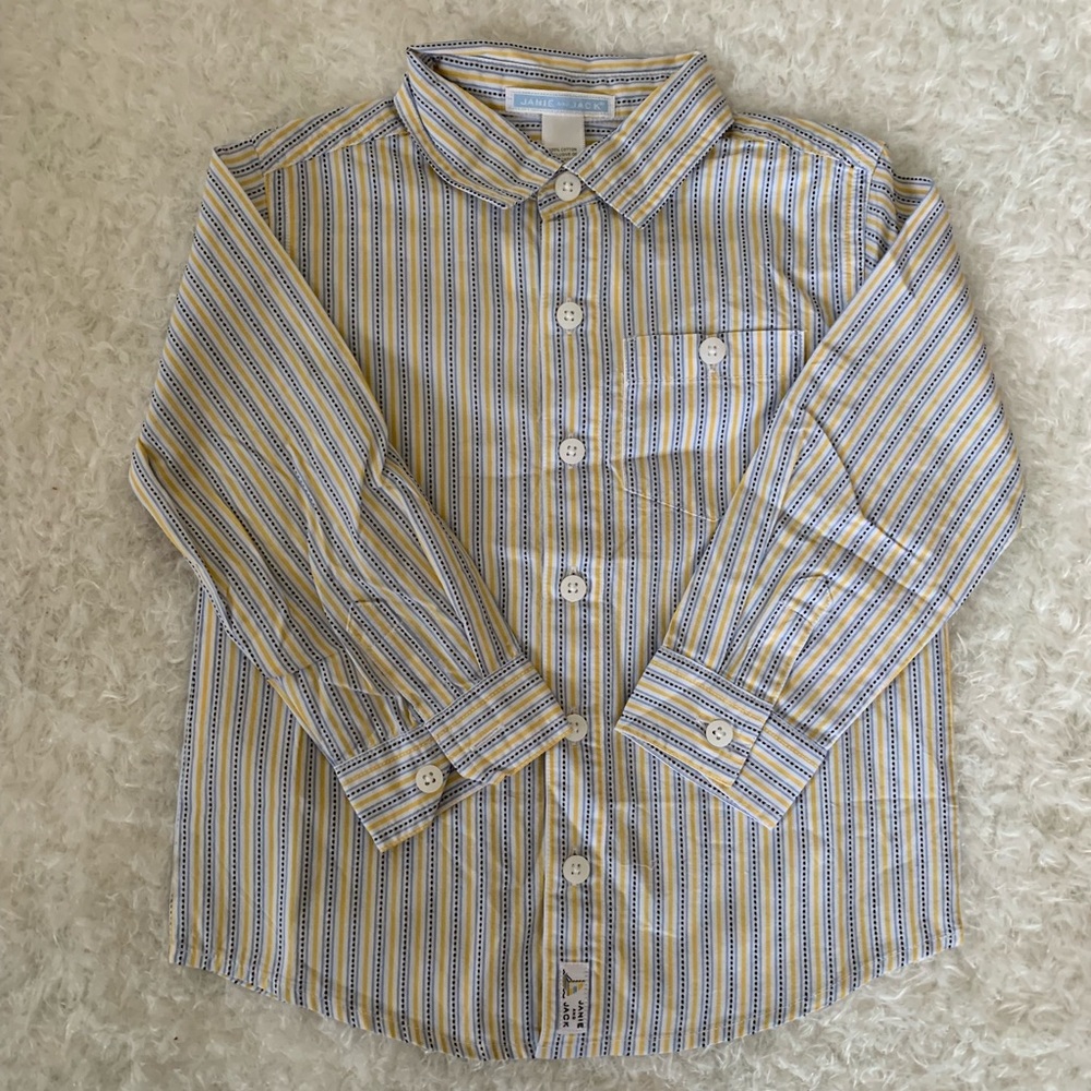 Janie and Jack Sailboat button down l/s shirt NWT